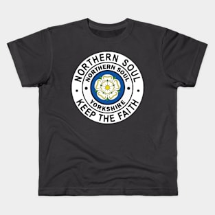 Northern Soul Yorkshire, Manchester, Blackpool, Stoke, Wigan Kids T-Shirt